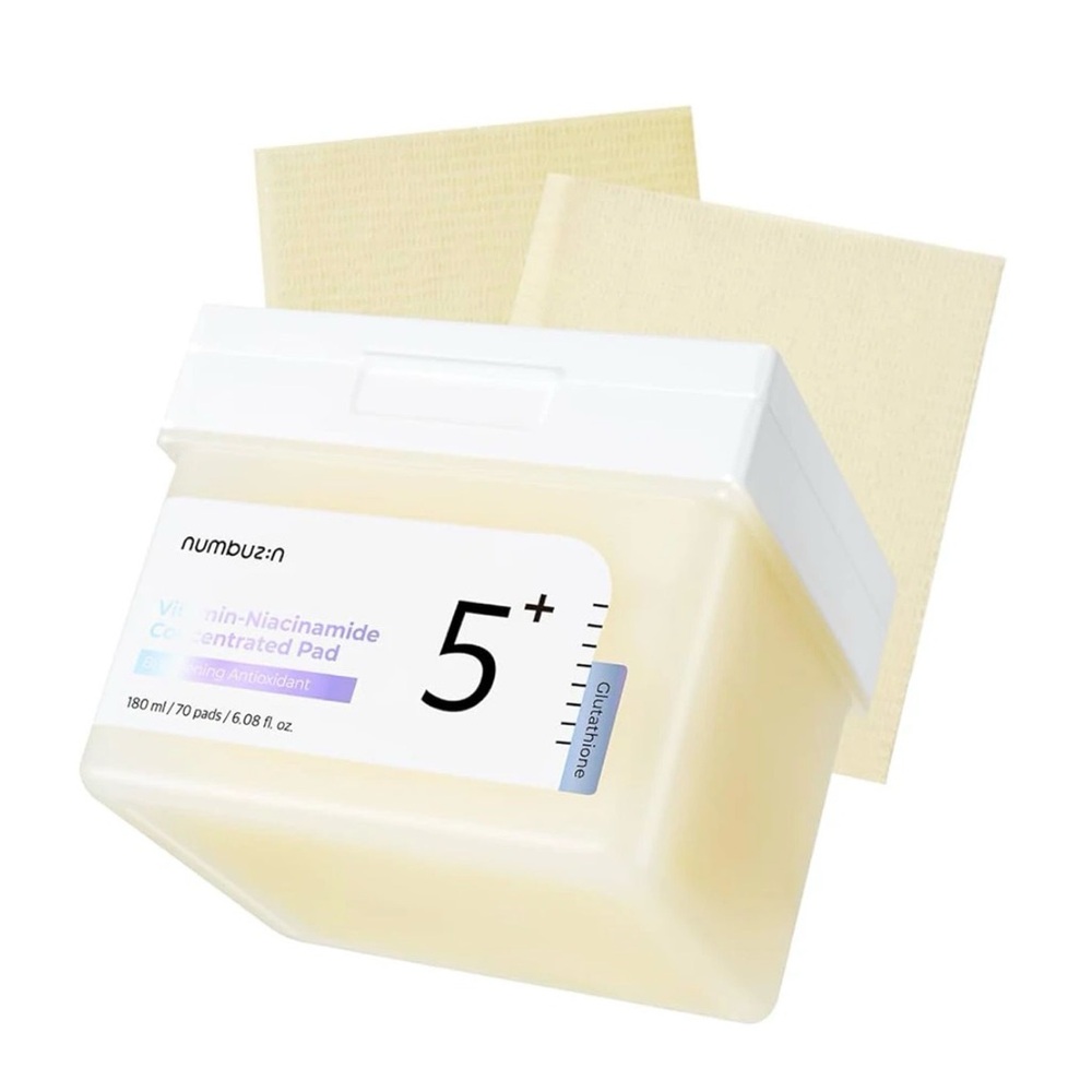 NWT Korean Skincare Numbuzin Vitamin Niacinamide Concentrated Pads - 70 pads